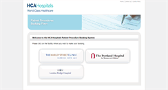 Desktop Screenshot of procedures.hcahealthcare.co.uk