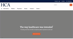 Desktop Screenshot of hcahealthcare.com